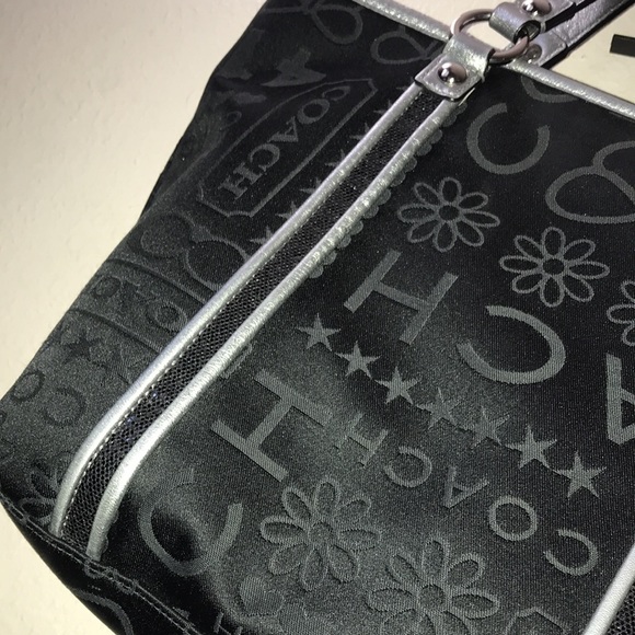 AUTHENTIC 💯% Coach Bag EUC Logo W/Sparkle - Picture 2 of 14